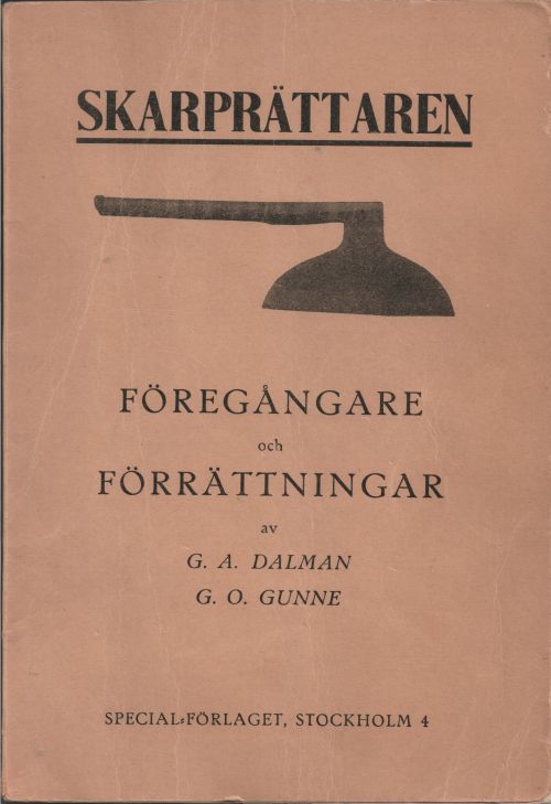 Bokomslaget pryds av en bild den slags bila som användes vid halshuggningarna.